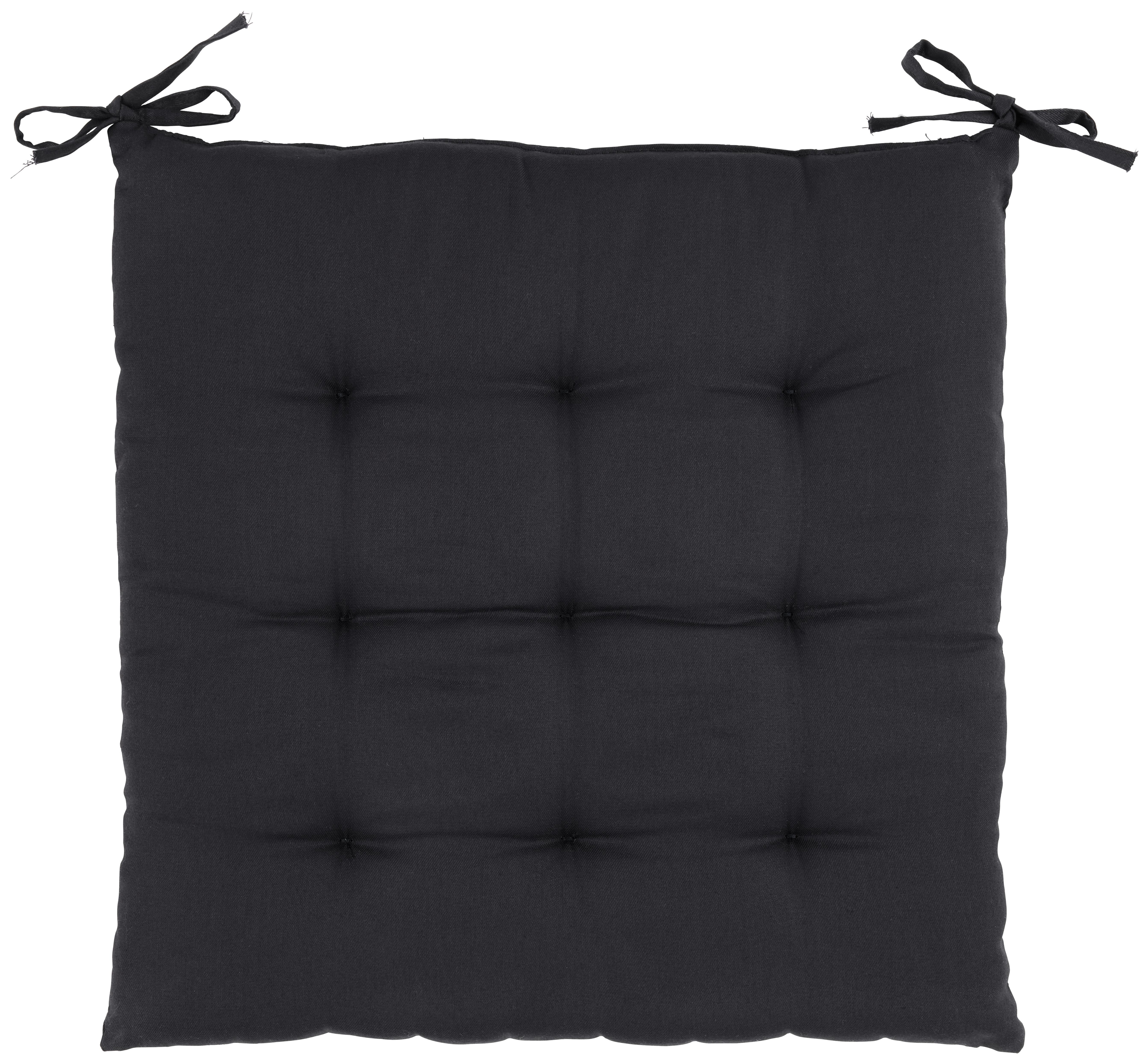 PODSEDÁK LOLA - černá, textil (40/40/4cm) - Mömax
