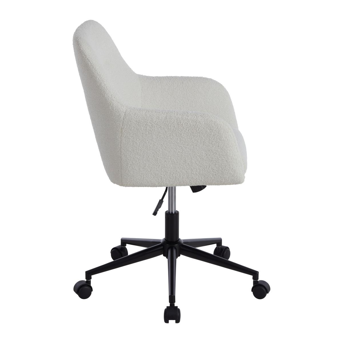 Kancelářska židle DEBORA -EXKLUSIV- - bílá, Lifestyle, kov/textil (62/85,5-93,5/57cm) - Mömax
