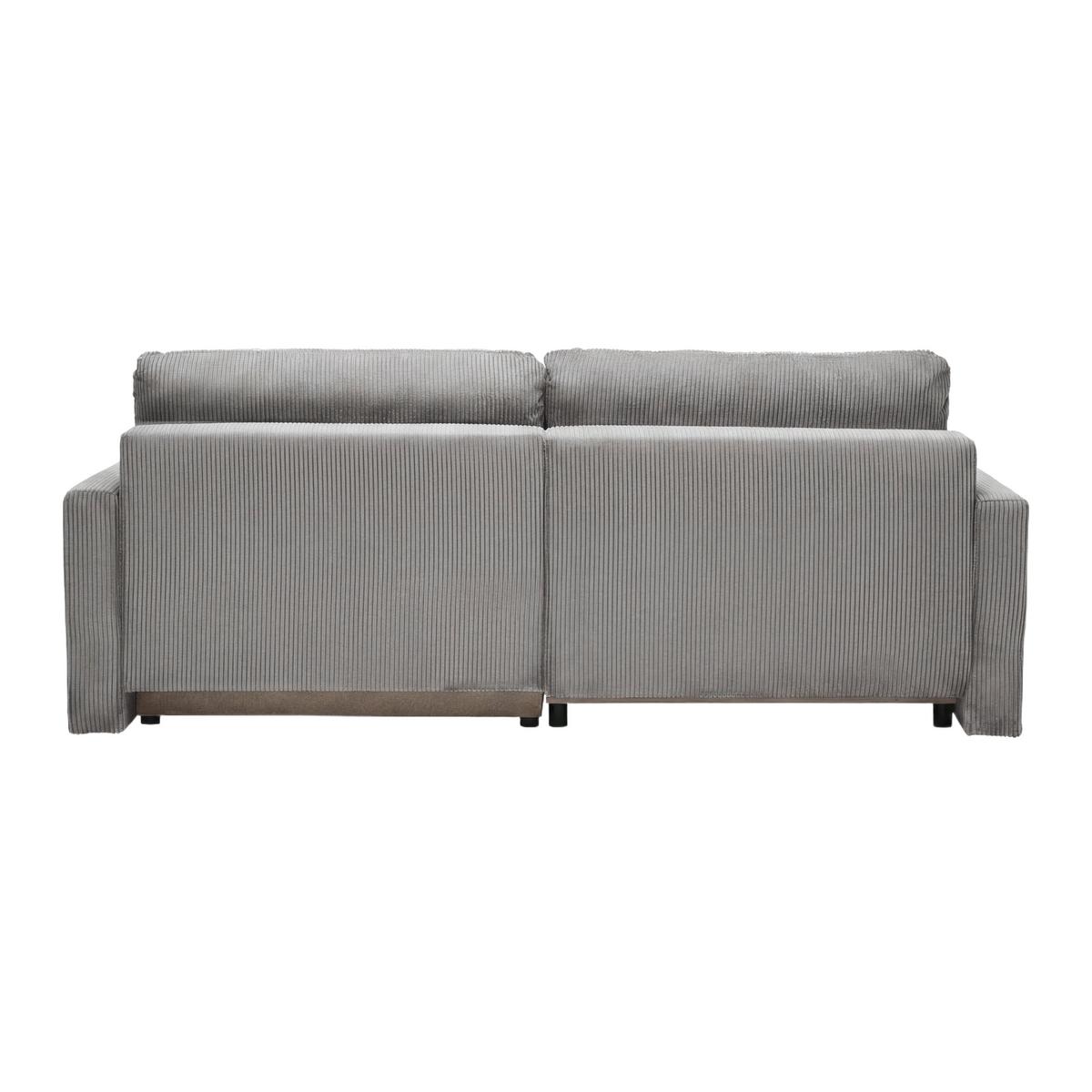 Rohová sedačka DAVE, oboustranná,světle šedý manš. - světle šedá, Moderní, textil (227/146cm) - Based
