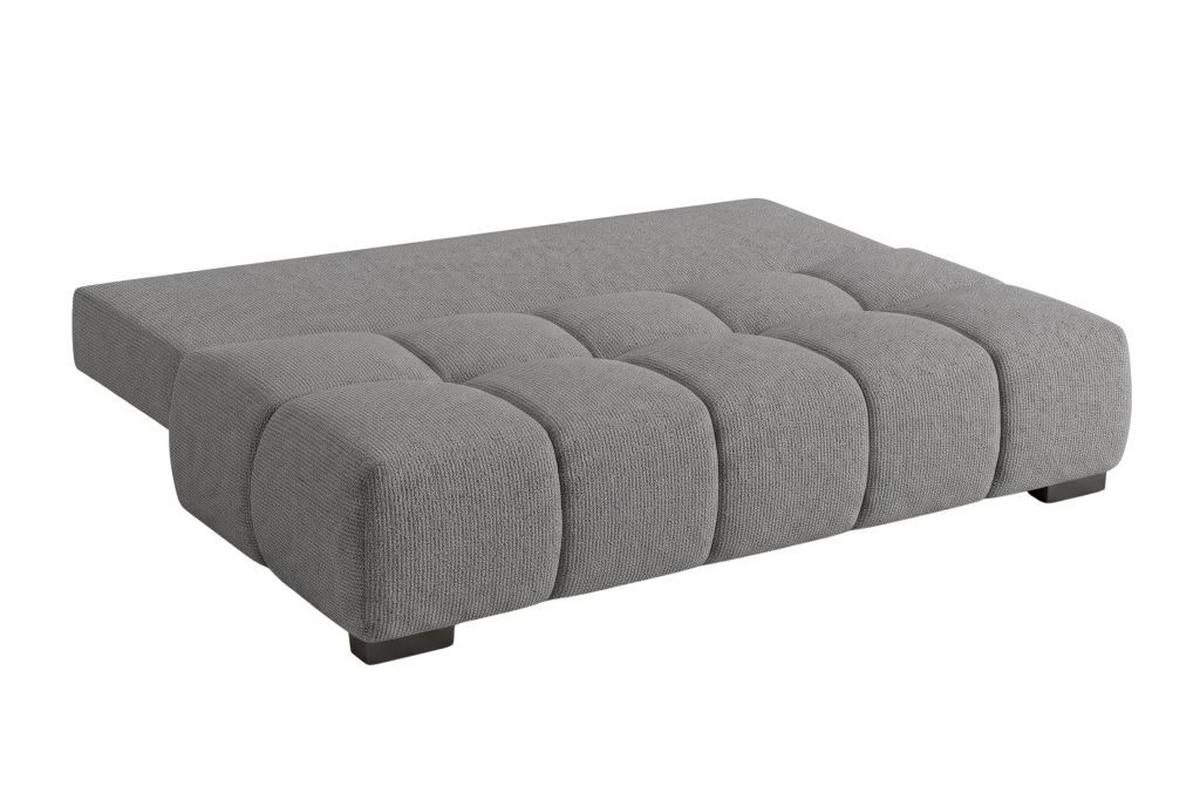 Boxspringová pohovka BOB, sivá ženilka - čierna/sivá, Konventionell, kompozitné drevo/textil (209/105cm) - Based