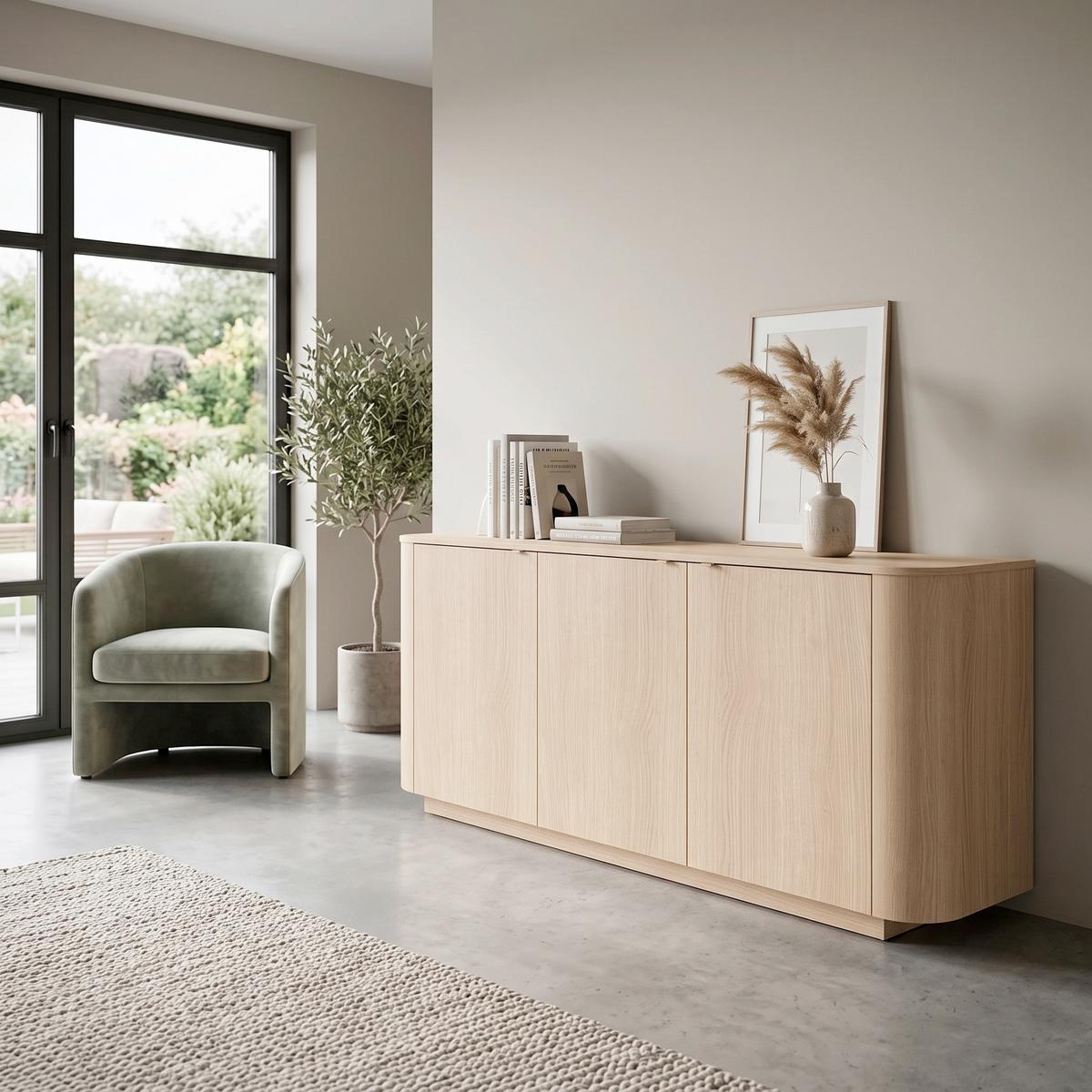 Sideboard Adriatico Eichefarben B: 181 cm - Eichefarben, Design, Holzwerkstoff (181/76/43cm) - MID.YOU