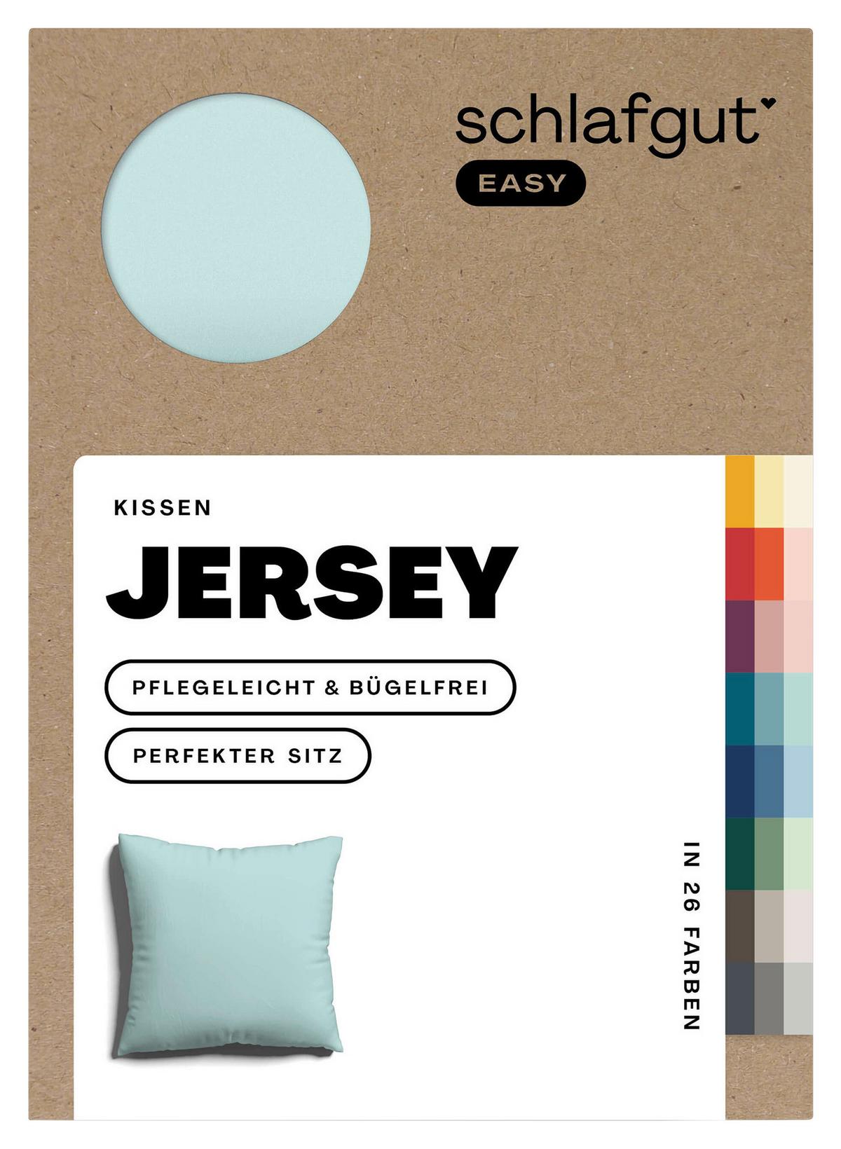 Kissenhülle Easy Jersey - Petrol, Basics, Textil (40/40cm) - Schlafgut
