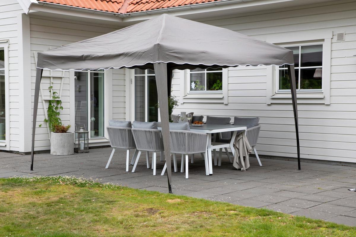 Pavillon Easy Up - Grau, KONVENTIONELL (295/250/295cm) - Gardenson