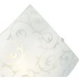 Deckenleuchte Julia L: 25 cm mit Floralen Ornamenten - Weiß, KONVENTIONELL, Glas/Metall (25/25/8cm) - James Wood