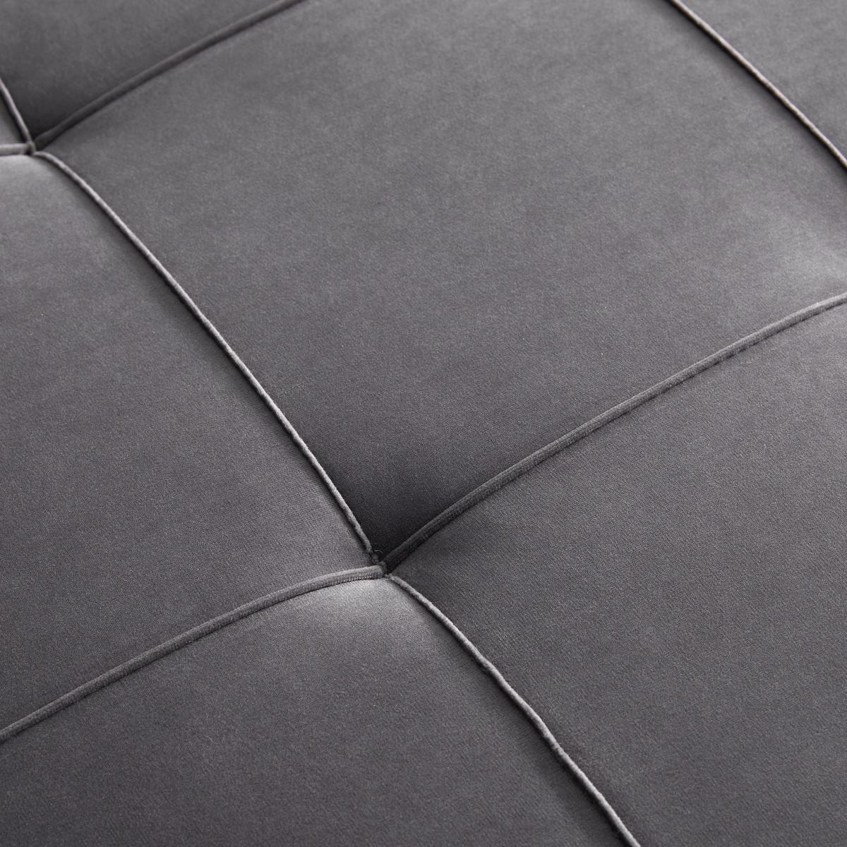 Stylová pohovka Emilia, sametový potah, šedá - šedá/černá, Moderní, kov/dřevo (75/73/162cm) - Bessagi Home