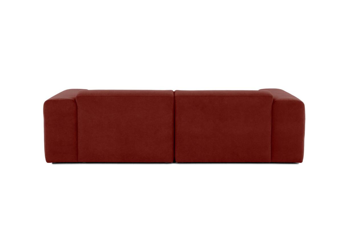 3-Sitzer-Sofa Manne Rostfarben B: 266 cm - Rostfarben/Schwarz, Design, Textil (266/76/116cm) - MID.YOU