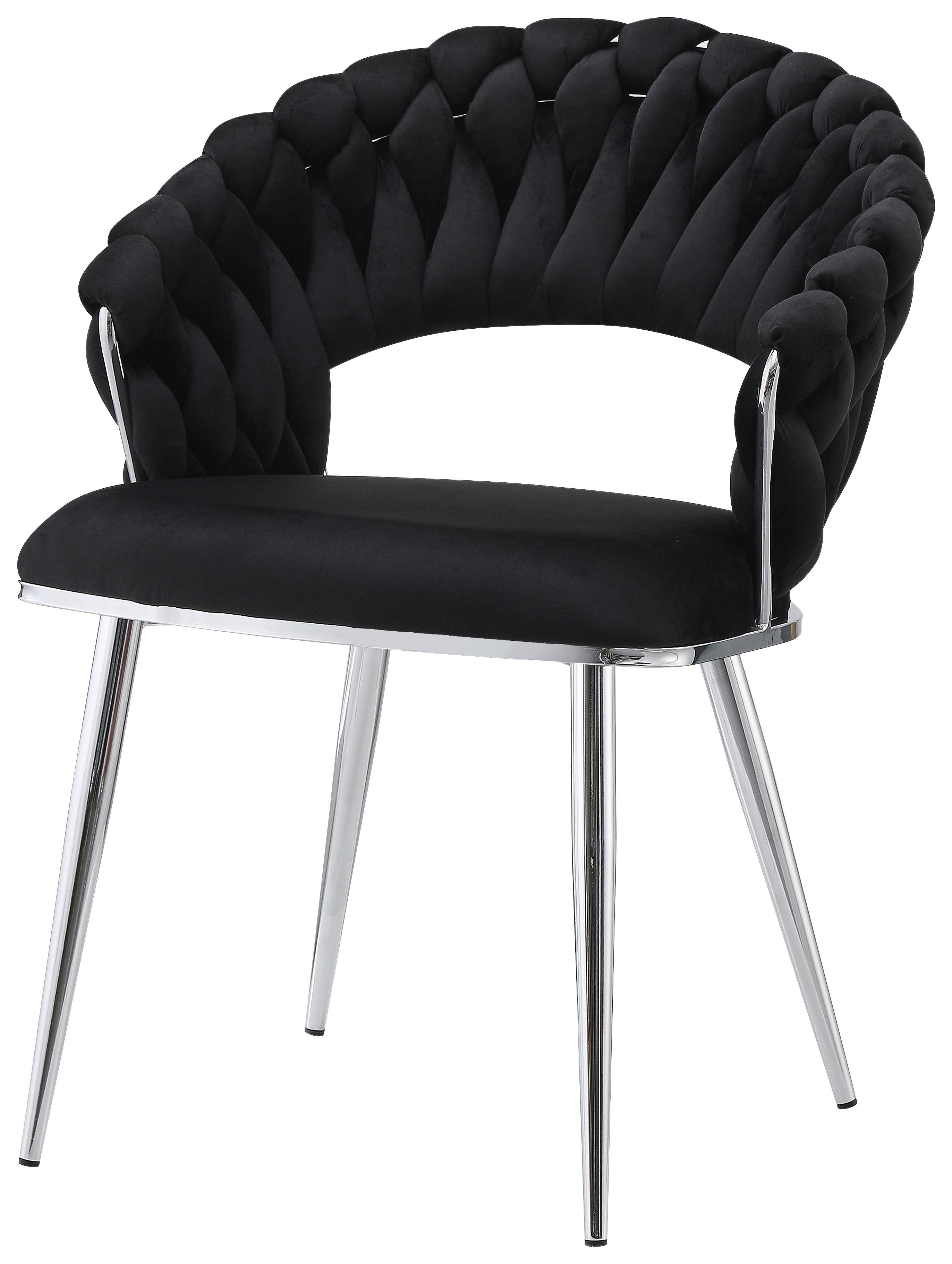 Sada stoličiek s podrúčkami čierna/strieborná - čierna/strieborná, Design, kov/plast (61/82/60cm) - Kayoom