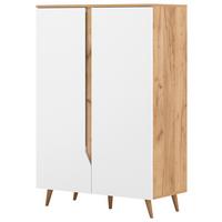 Sideboard Kommode 2d Tue - Eichefarben/Eiche Wotan, Design, Holzwerkstoff (90/132/42cm) - Livetastic