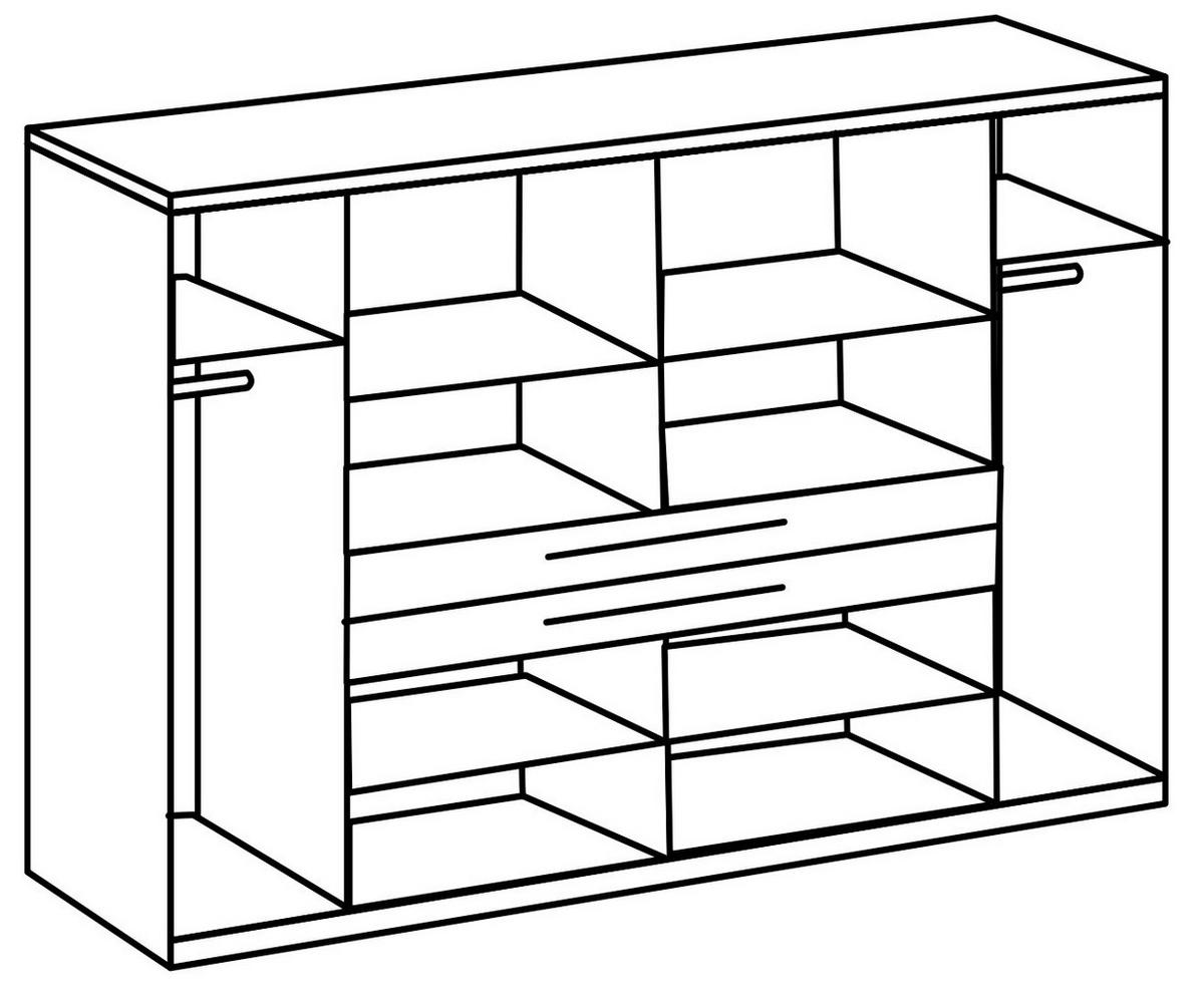 Šatníková skriňa LUMIO, šírka 270 cm - kašmírová/dub artisan, Konventionell, kompozitné drevo (270/208/65cm) - Modern Living