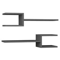 WANDBOARD FORK REGAL - Anthrazit, Design, Holzwerkstoff (75/17/20cm) - Livetastic