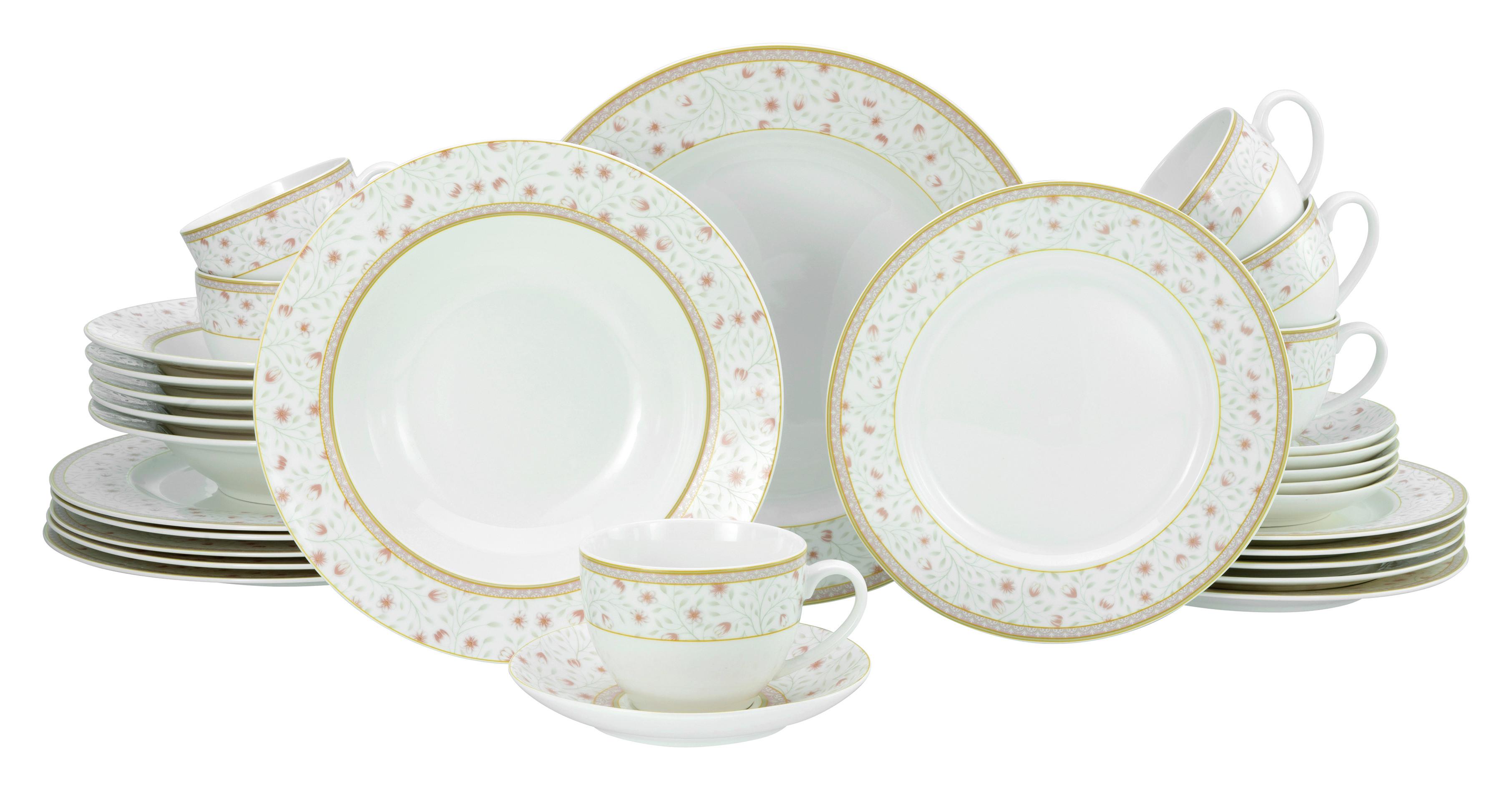 Kombinovaný servis 30-dielny - perleťová, Trend, keramika - Creatable