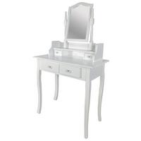 TOALETNÝ STOLÍK VANESSA 2 - číra/biela, Modern, drevo/kompozitné drevo (80/142/40cm)