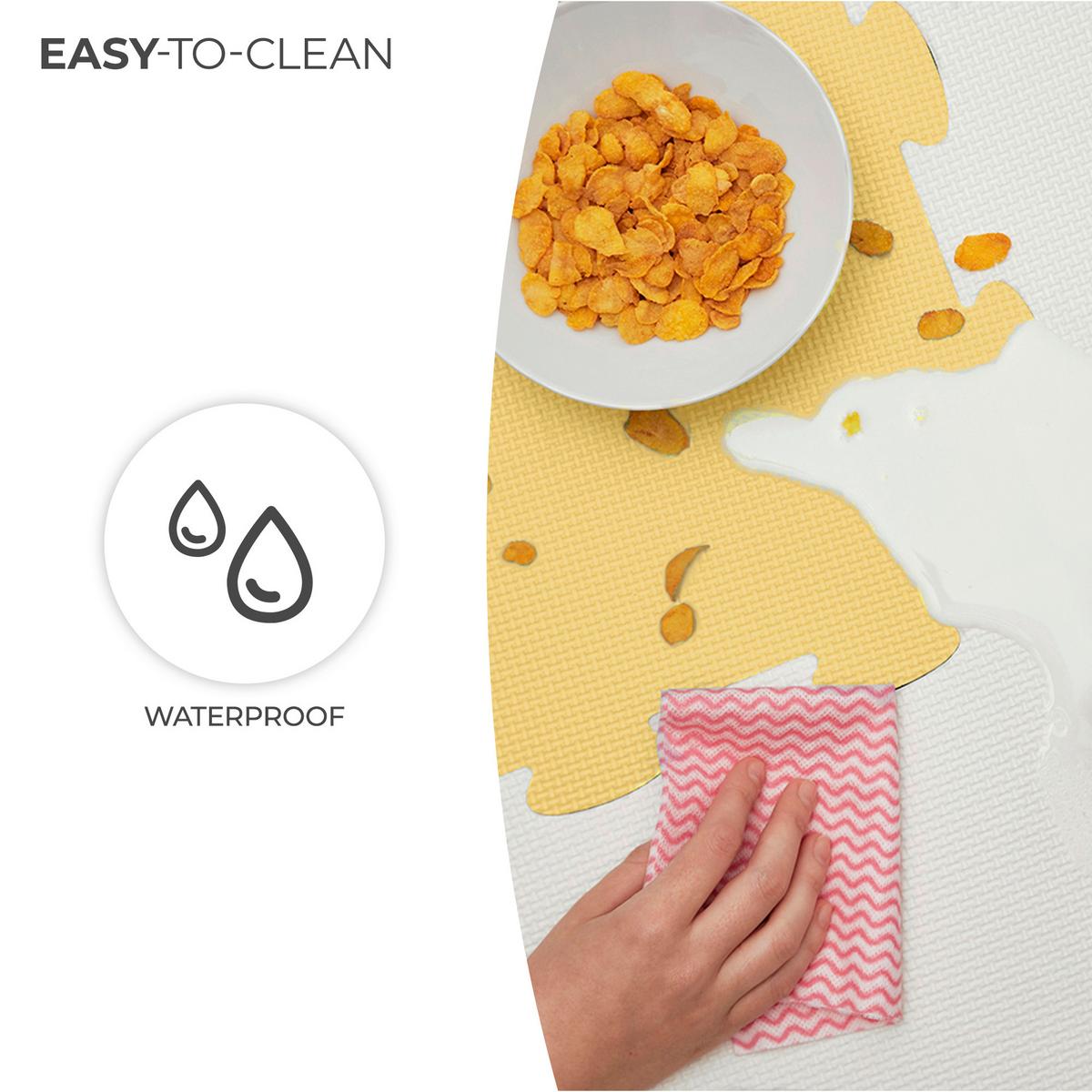 Bodenpuzzzle Luno Shapes Gelb, B/h/t: 165x1,2x185cm - Gelb/Weiß, Basics (165/1.2/185cm) - Kinderkraft