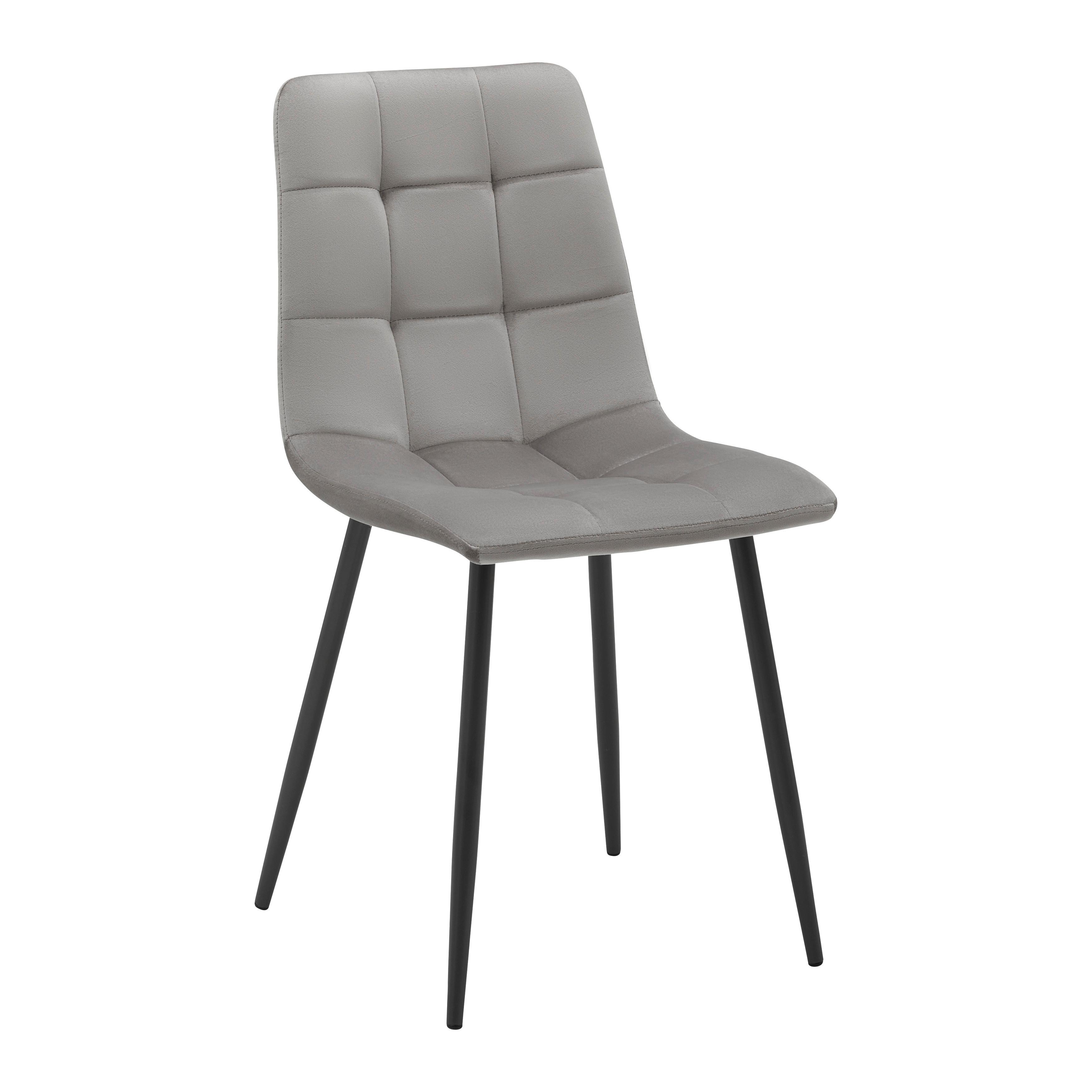 Jídelní židle RIA šedá - šedá/černá, Moderní, kov/dřevo (43,5/87/54cm) - Bessagi Home