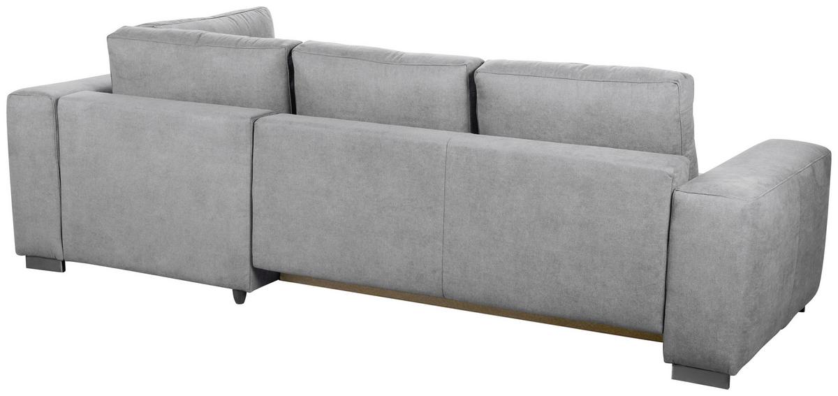 Ecksofa mit Schlaffunktion + Bettkasten Olifant, Stoffbezug - Hellgrau, MODERN, Holz (283/68/203cm) - Ondega