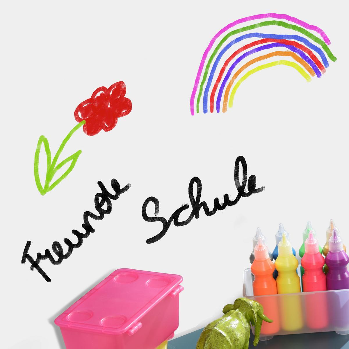 Memoboard Weiss inkl. Stift, Abwischbar 68x150 cm - Weiß, Basics (67,5/150cm)