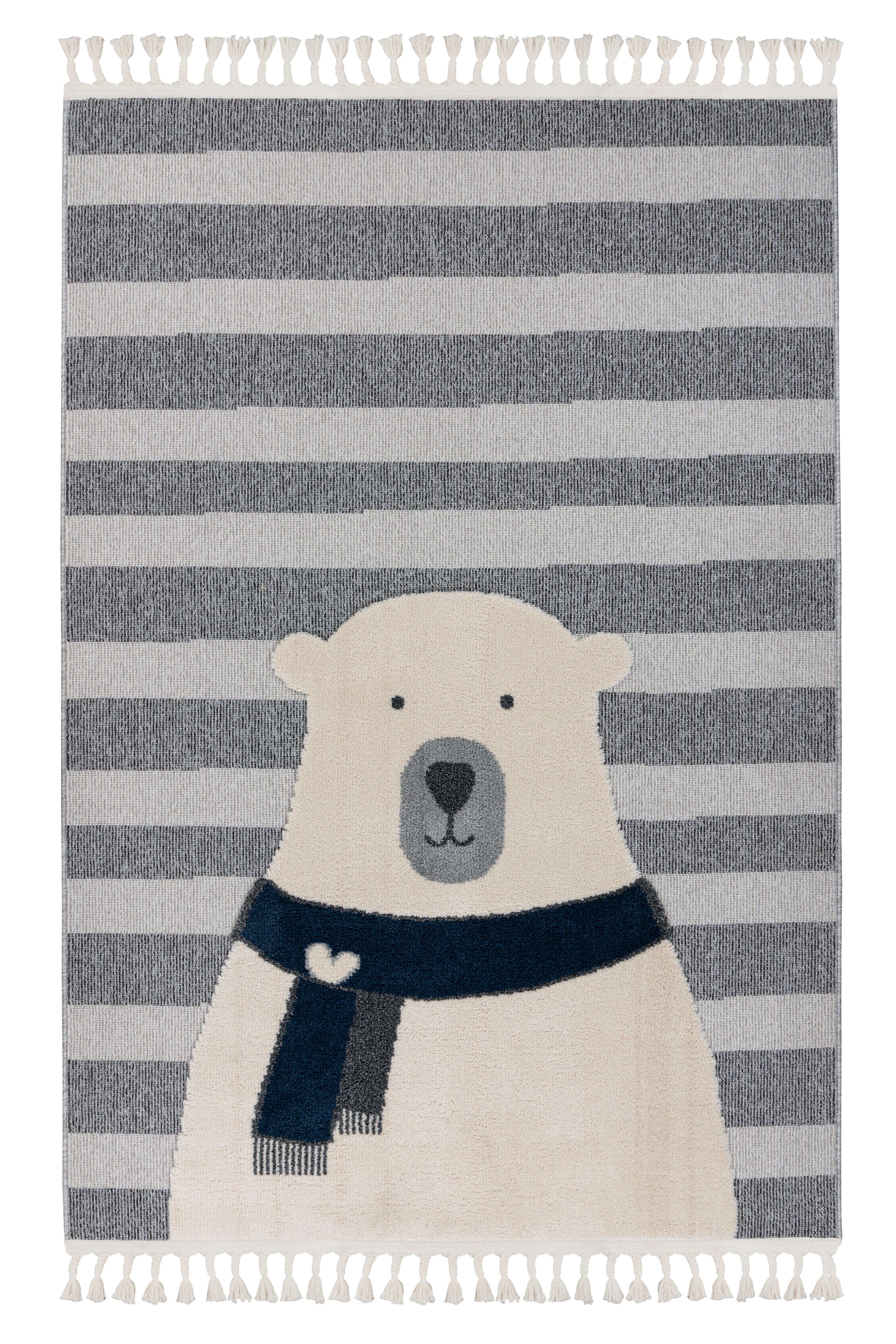 Flachwebteppich My Fano 398 Bear 160x230 - Multicolor/Grau, Basics, Textil (160/230cm) - Obsession