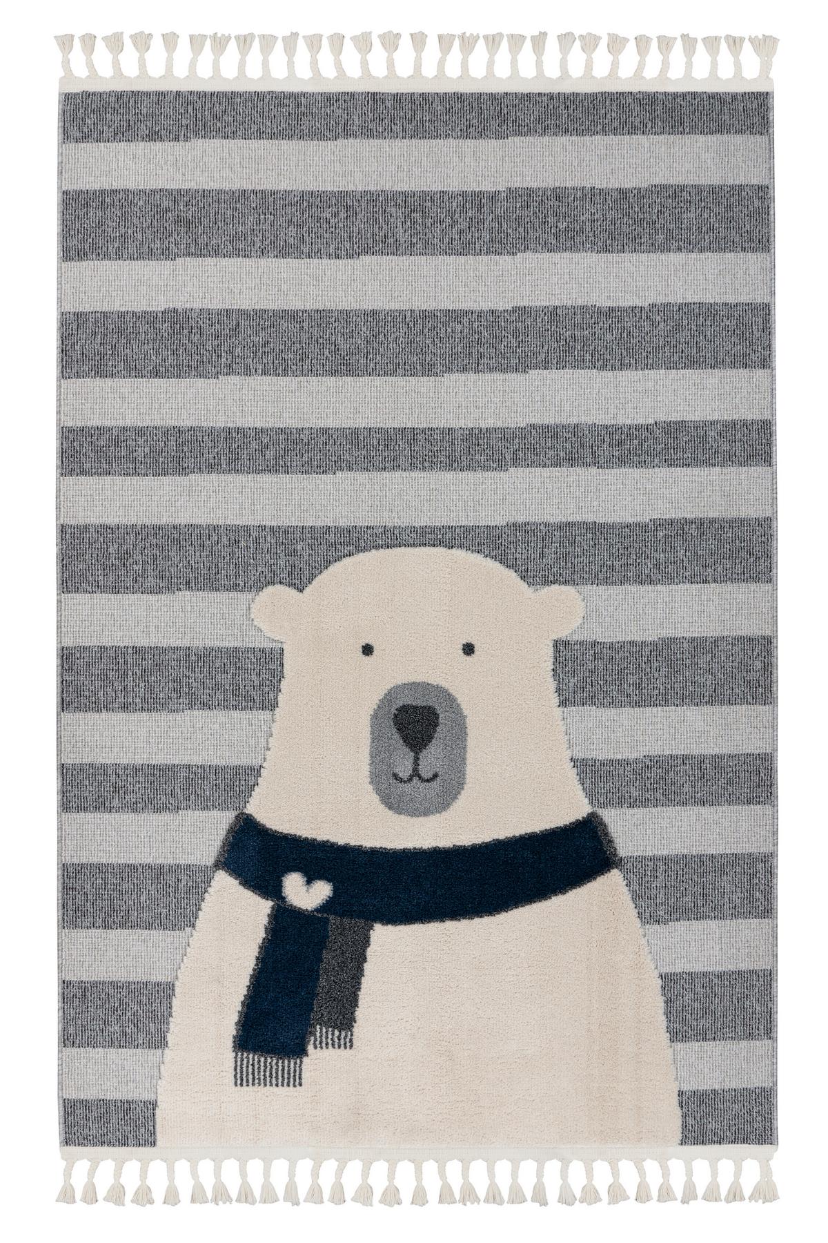 Flachwebteppich My Fano 398 Bear 160x230 - Multicolor/Grau, Basics, Textil (160/230cm) - Obsession