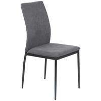 Vierfußstuhl Gitti Webstoff Anthrazit B: 40 Cm - Anthrazit/Schwarz, MODERN, Textil/Metall (40/92/42cm)