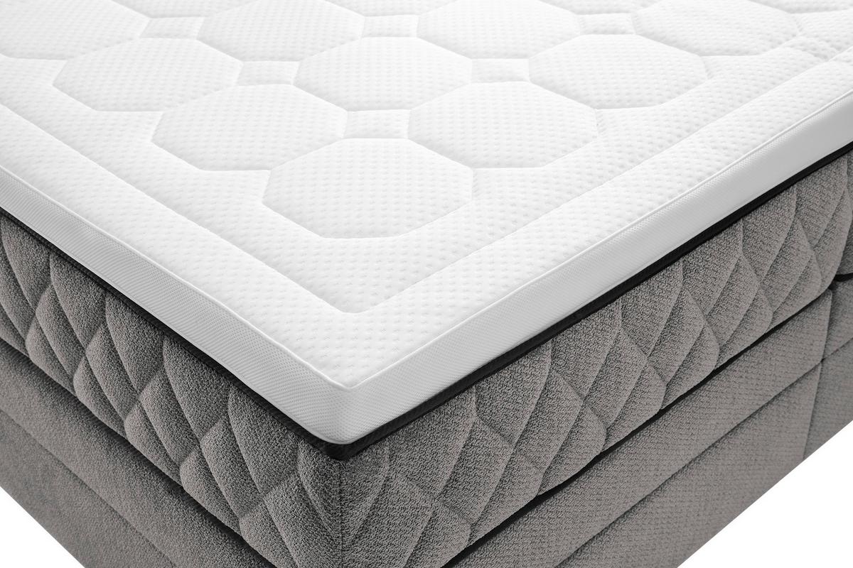 Boxspringbett Carmen A Grau 180x200 Cm - Türkis/Grau, KONVENTIONELL, Holz/Holzwerkstoff (180/200cm) - James Wood