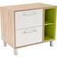 Komód Box - tölgy színű/fehér, modern, faanyagok (75/60/40cm)