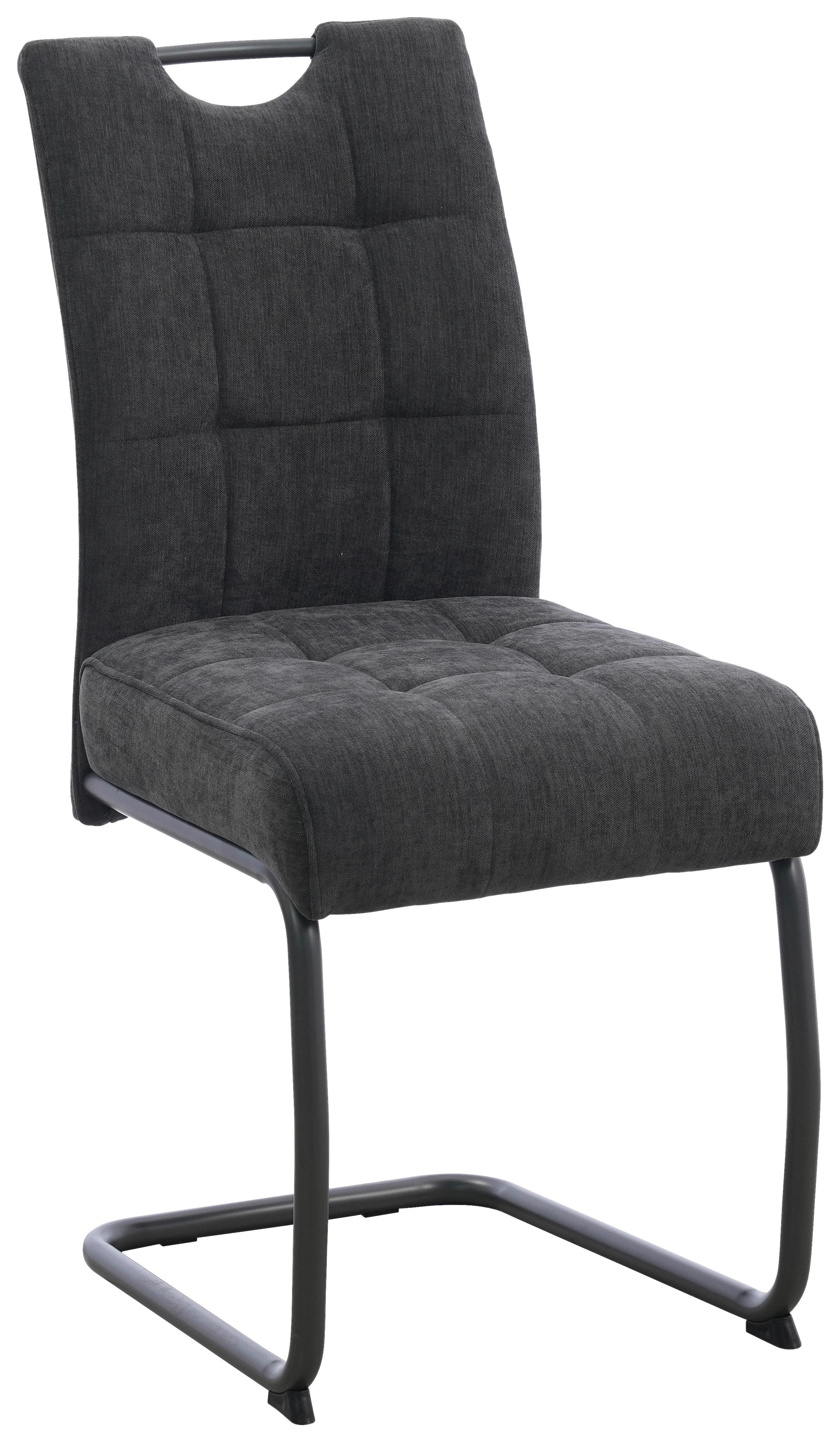 Schwingstuhl Vilnius Grau/Dunkelgrau B: 44 cm - Dunkelgrau/Grau, MODERN, Textil/Metall (44/95/61cm) - MID.YOU