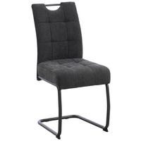 Schwingstuhl Vilnius Grau/Dunkelgrau B: 44 cm - Dunkelgrau/Grau, MODERN, Textil/Metall (44/95/61cm) - MID.YOU