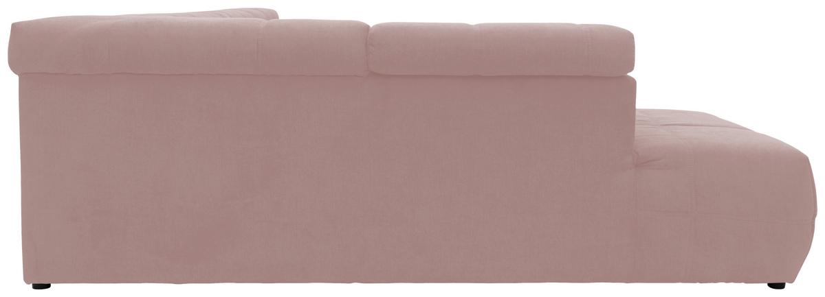 Wohnlandschaft Brandon Kopfteilverstellung Pink - Schwarz/Rosa, Design, Textil (228/359/175cm) - MID.YOU