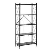 Kancelársky regál SANDRO čierny - čierna, Modern, kov/plast (72/163/36cm) - P & B