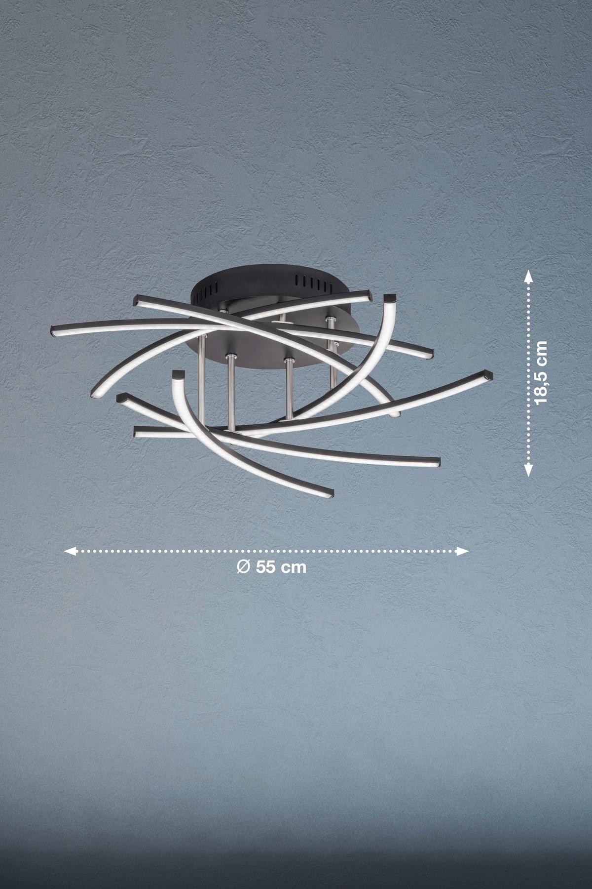 Led-deckenleuchte 21290 - Sandfarben/Schwarz, Design, Metall (55cm) - Fischer & Honsel