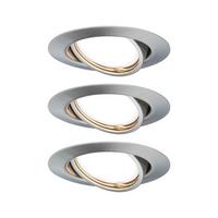 Einbauspot Ø 9 cm Alufarben 3-Teilig kippbar - Alufarben, Design, Metall (9cm) - Paulmann