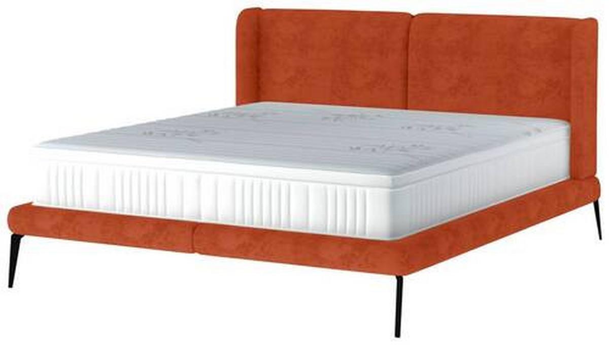 Polsterbett +matratze 180x200 Tessina Sorisso Rostfarben - Rostfarben/Creme, MODERN, Textil (180/200cm) - Livetastic