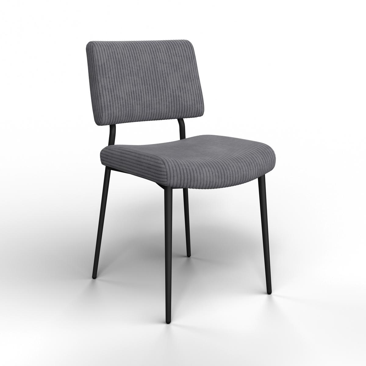 Stolička ELIA sivá - čierna/sivá, Modern, kov/drevo (56/85/47cm) - Bessagi Home