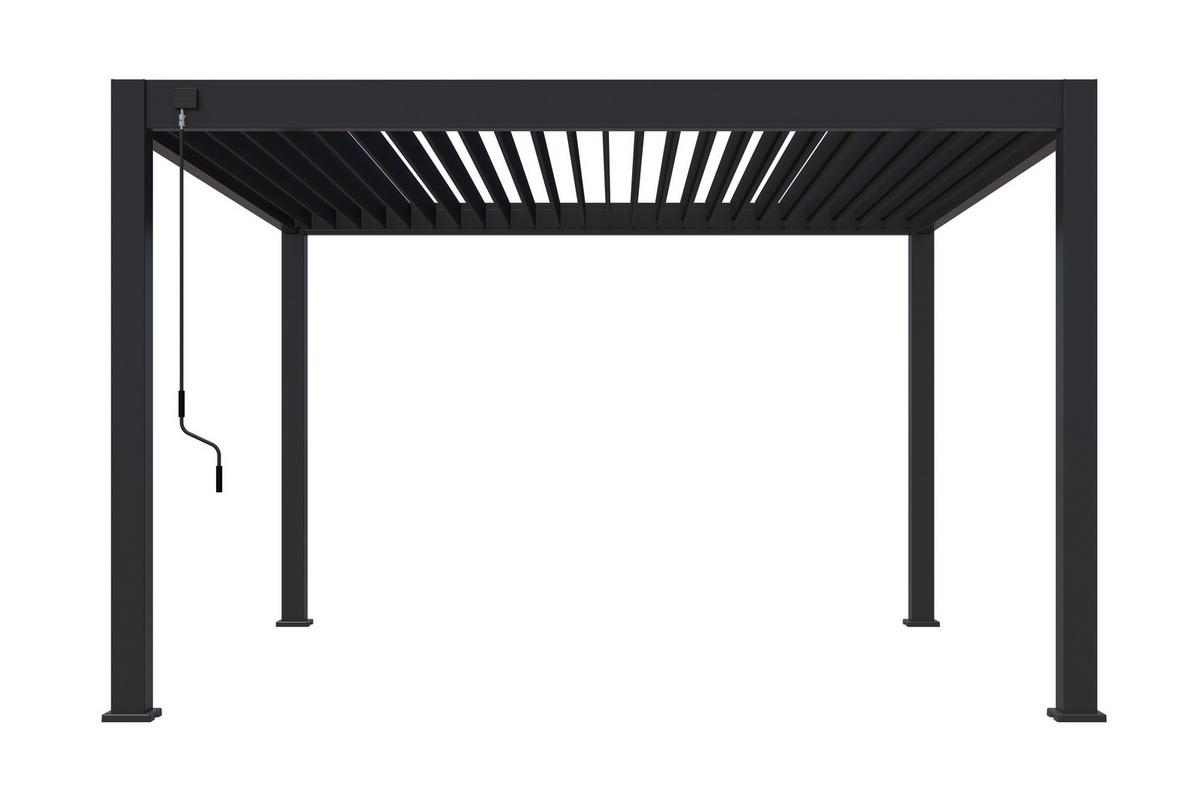 Pavillon Deluxe Plus 400x400cm Wetterfest, Gartenpavillon - Anthrazit, Basics, Metall (400/255/400cm) - WEIDE
