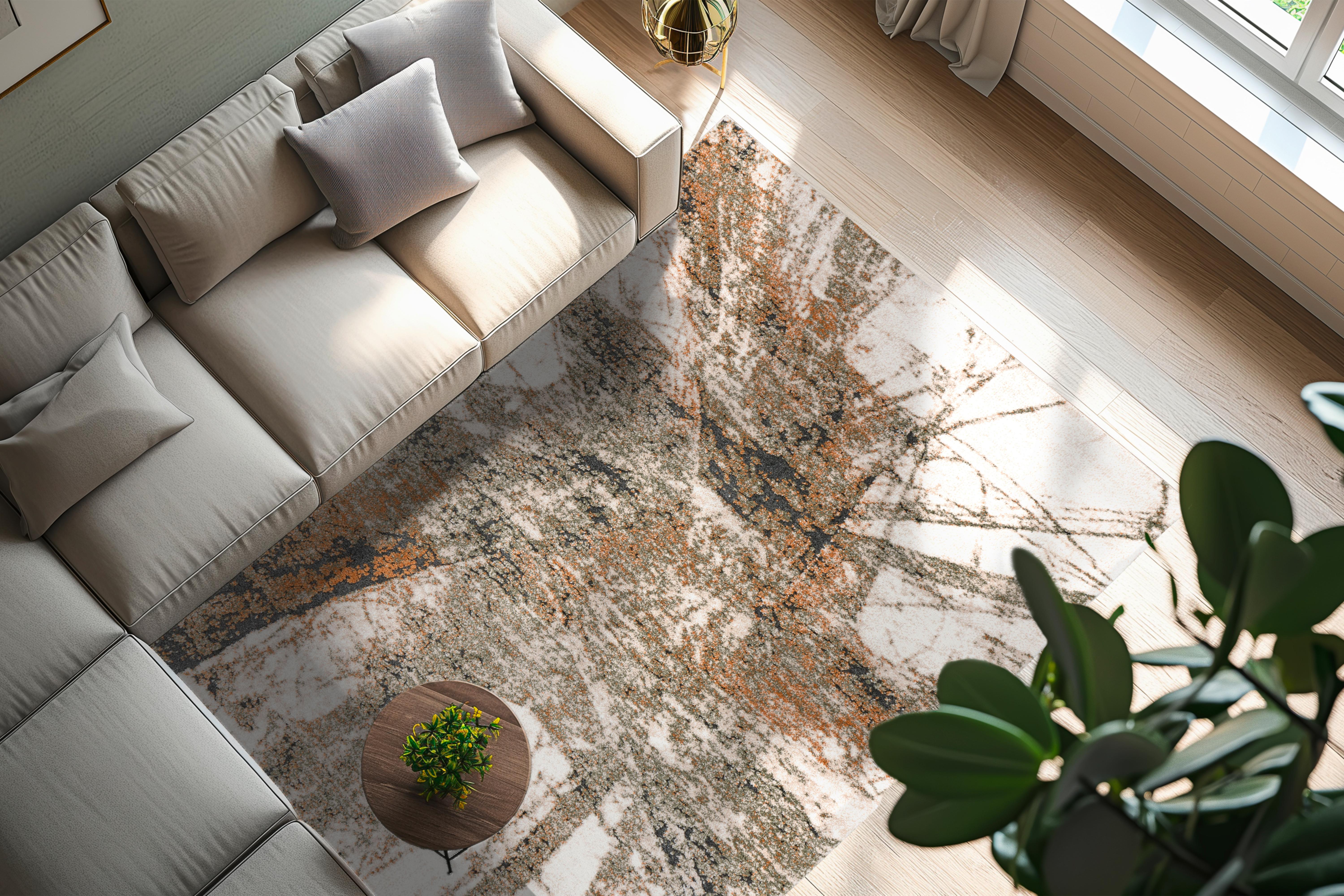 Webteppich My Bologna - Dunkelgrau/Creme, LIFESTYLE, Textil (120/170cm) - Obsession