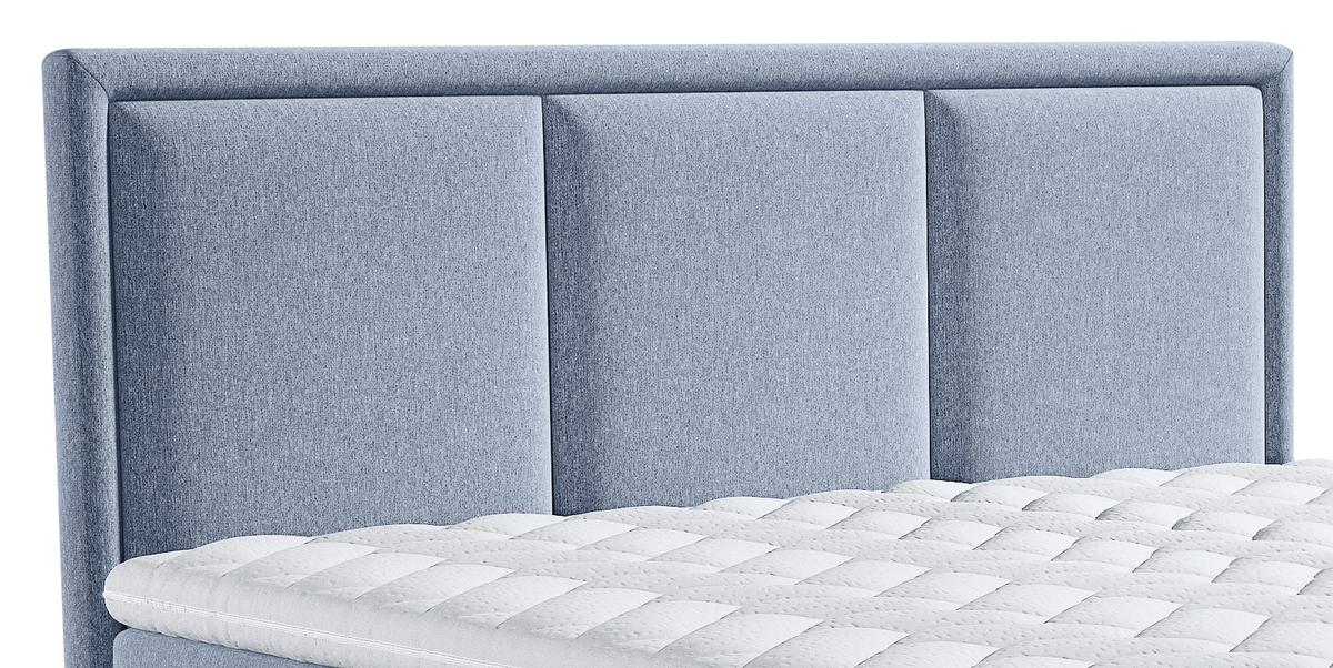 Boxspringbett mit Topper & Bettkasten 160x200 Swing - Blau, Design, Textil (160/200cm) - MID.YOU