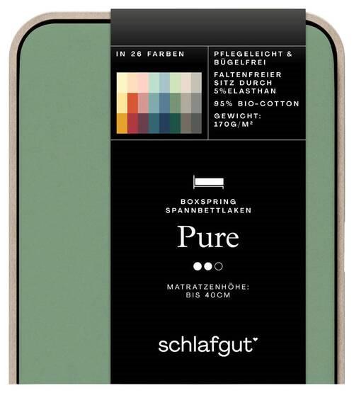Boxspring-spannleintuch Pure Boxspring - Grün, Basics, Textil (140-160/200-220cm) - Schlafgut