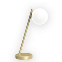 Tischleuchte Paloma Goldfarben L: 20 cm - Goldfarben/Honig, KONVENTIONELL, Glas/Kunststoff (20/12/40cm)