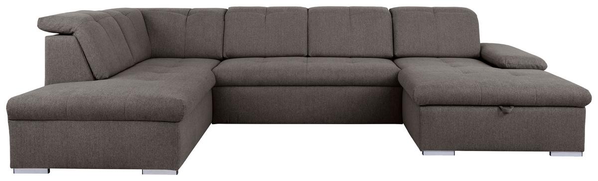 Wohnlandschaft Ramzes Grau U: 215x328x173 cm - Grau, Design, Textil (215/328/173cm) - MID.YOU