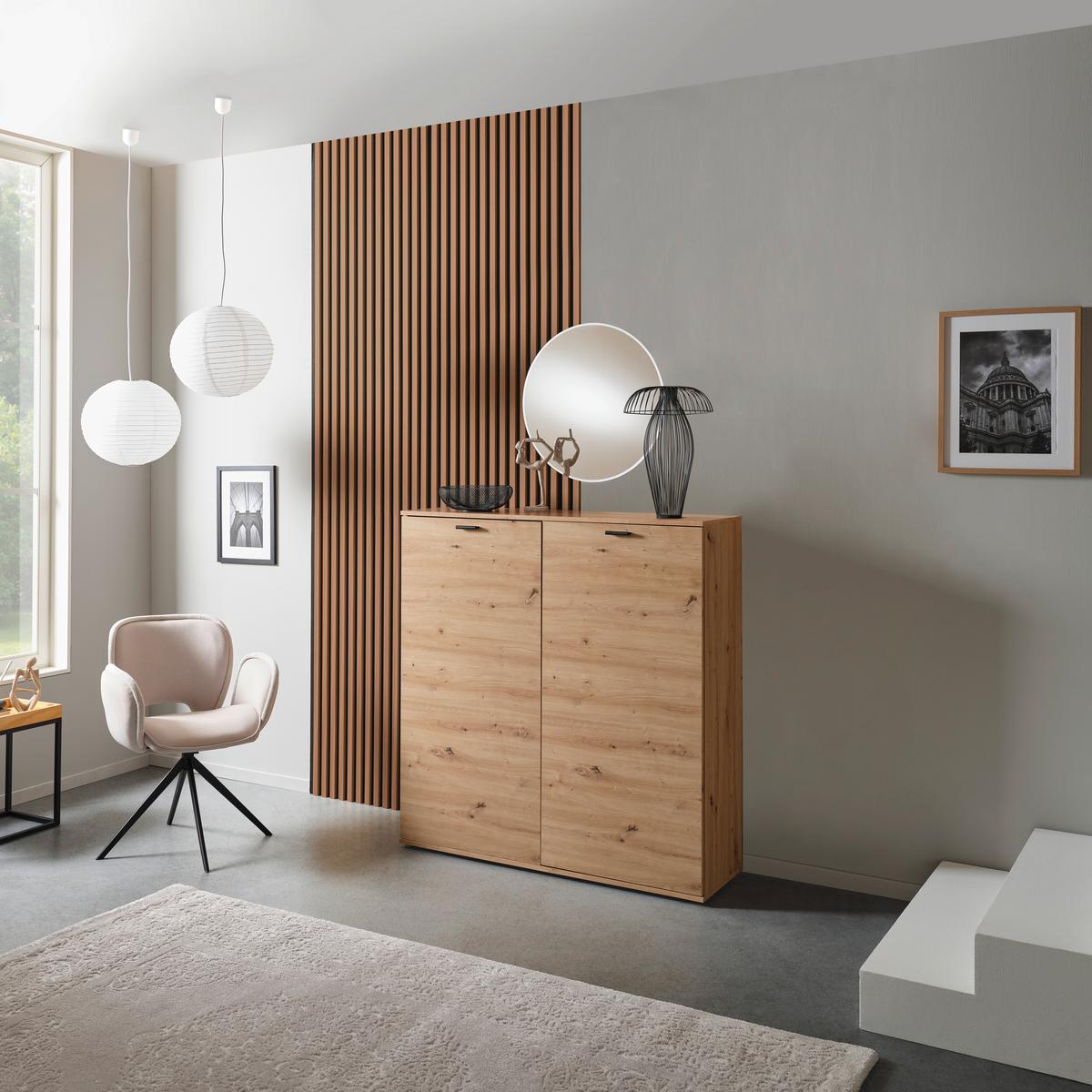 Akustikpaneel Josef - Walnussfarben, MODERN, Holzwerkstoff/Kunststoff (90/60/2cm)