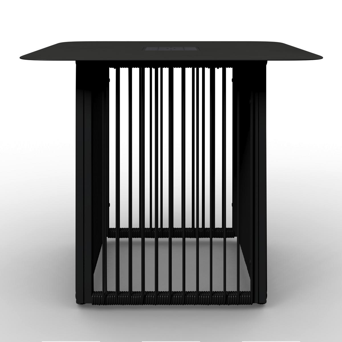 ZÁHRADNÝ PRÍRUČNÝ STOLÍK TRACY - čierna, Modern, kov/plast (55/47/55cm) - Bessagi Garden