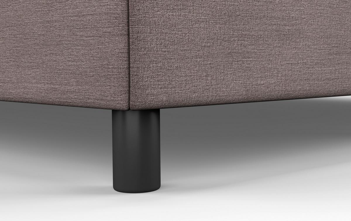 Boxbett mit Topper 180x200 Andorra - Taupe/Schwarz, MODERN, Holzwerkstoff/Textil (180/200cm) - MID.YOU
