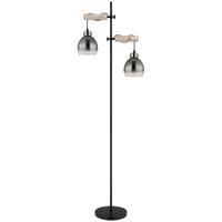 Stehleuchte 15628-2s - Schwarz/Naturfarben, Natur, Glas/Holz (48/25/168cm) - Globo