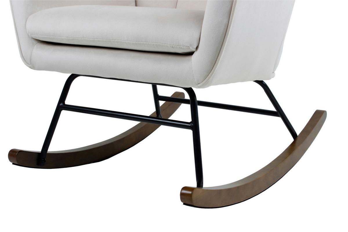 Schaukelstuhl Bryana 125 Beige, 68x97x88 cm - Beige, Design, Holz/Kunststoff (68/97/88cm) - Kayoom