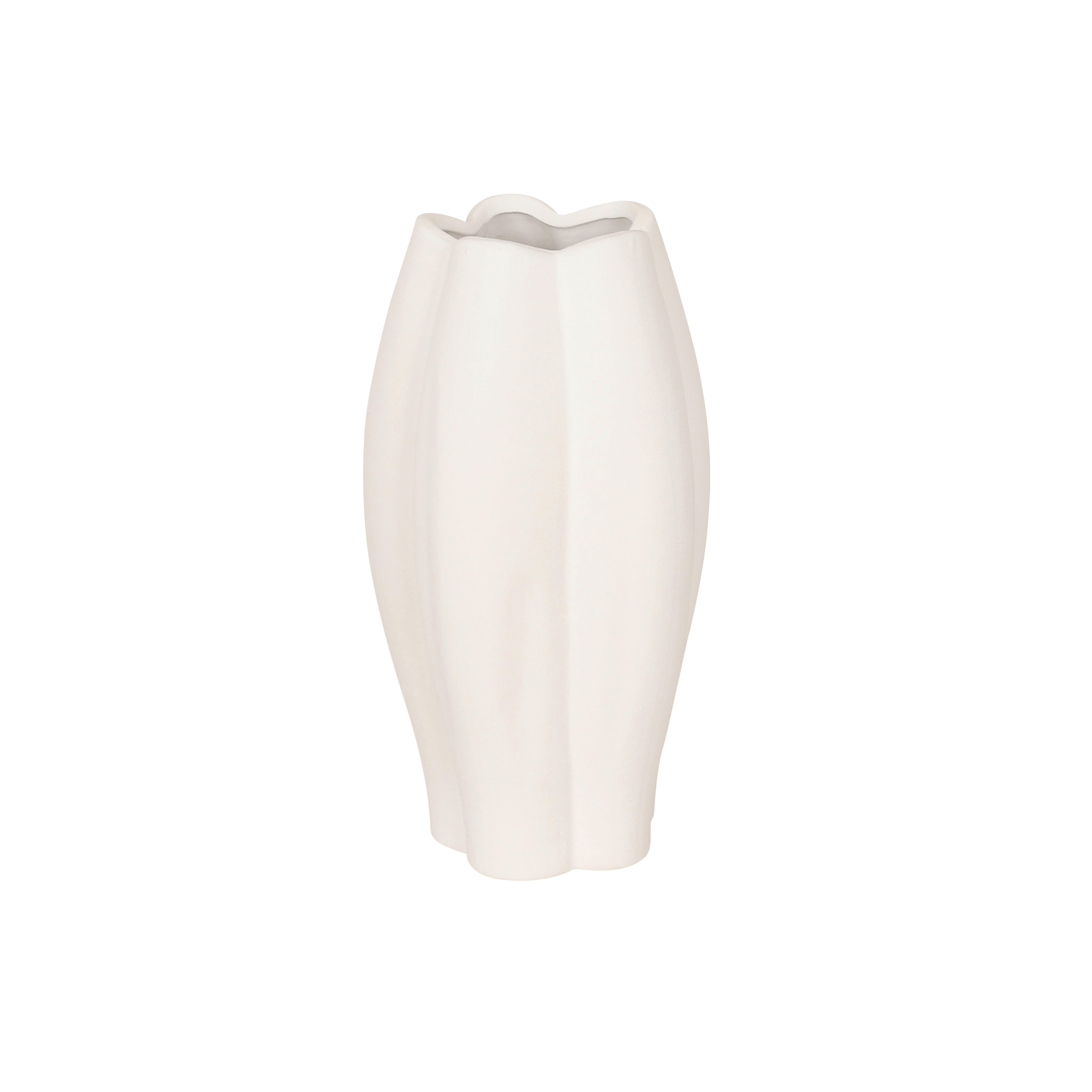 Dekovase Maria - Weiß, KONVENTIONELL, Keramik (15/27,5cm) - Luca Bessoni