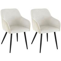 Armlehnstuhl-Set Eddy - Beige/Schwarz, LIFESTYLE, Holz/Textil (54/84/60cm) - Livetastic