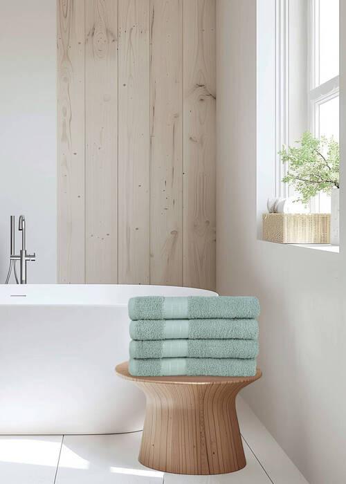 Handtuchset Sage Hellgrün 4 Stück - Basics, Textil (50/100cm)