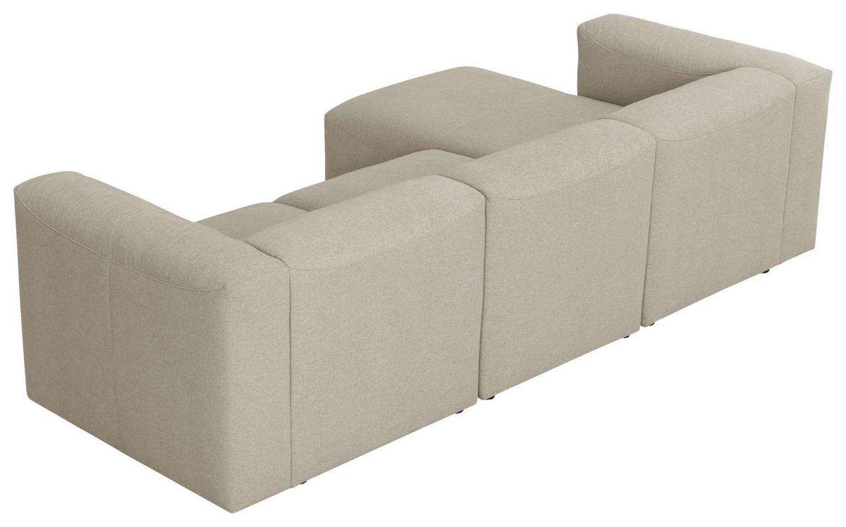 Ecksofa Lena Creme Flachgewebe - Creme, Design, Textil (275/73/160cm) - Max Winzer