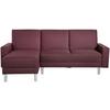 Ecksofa Mit Schlaffunktion Just Fashion, Dunkelrot - Chromfarben/Dunkelrot, KONVENTIONELL, Textil (152/230cm) - Max Winzer