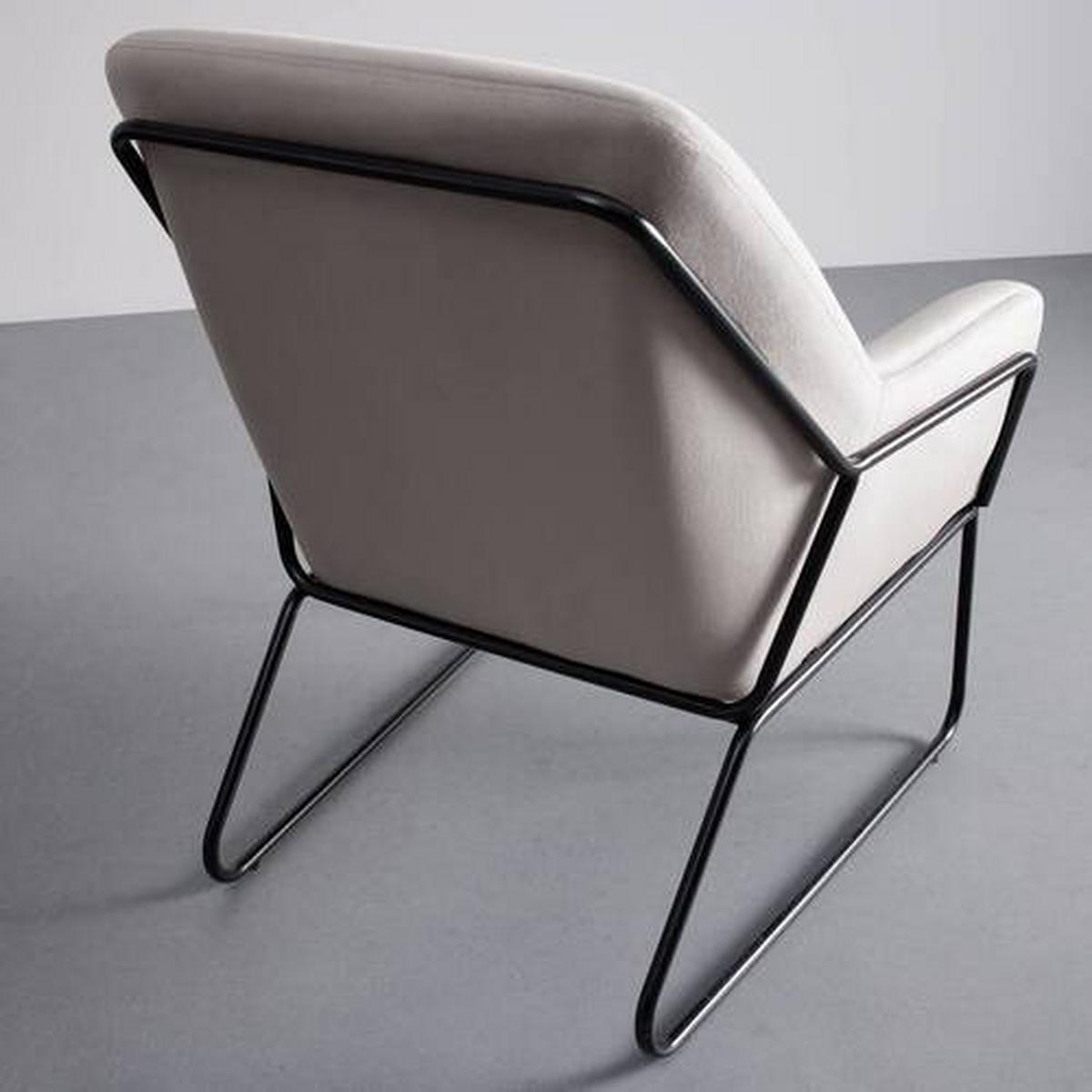 Křeslo KEZIA béžová - černá/béžová, Moderní, kov/textil (71/84/79cm) - P & B